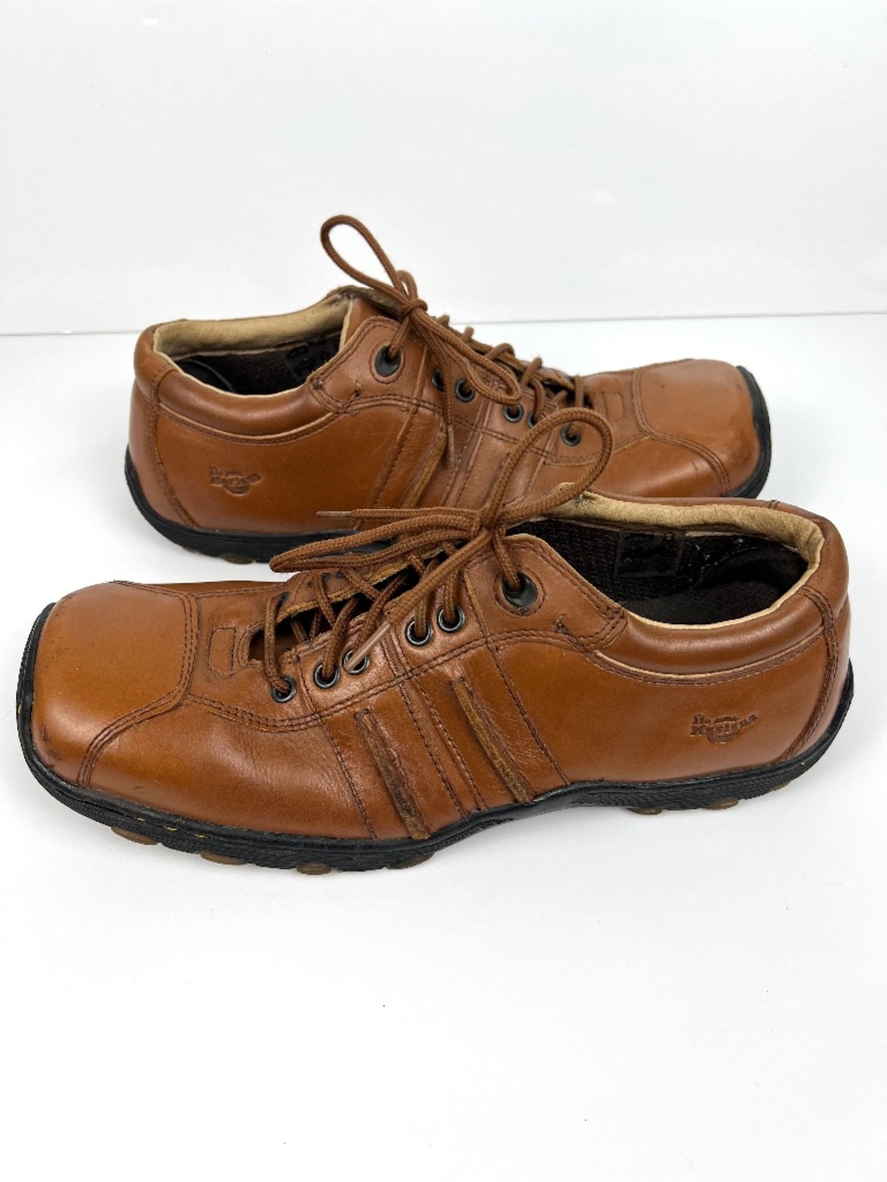 Dr. Martens 8A99 Jim Mens US 11 Air Cushion Sole Brown Leather Lace Up Shoes Y2K